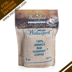 原裝進(jìn)口wallenford 100%牙買(mǎi)加藍山咖啡豆227g麻袋裝正品